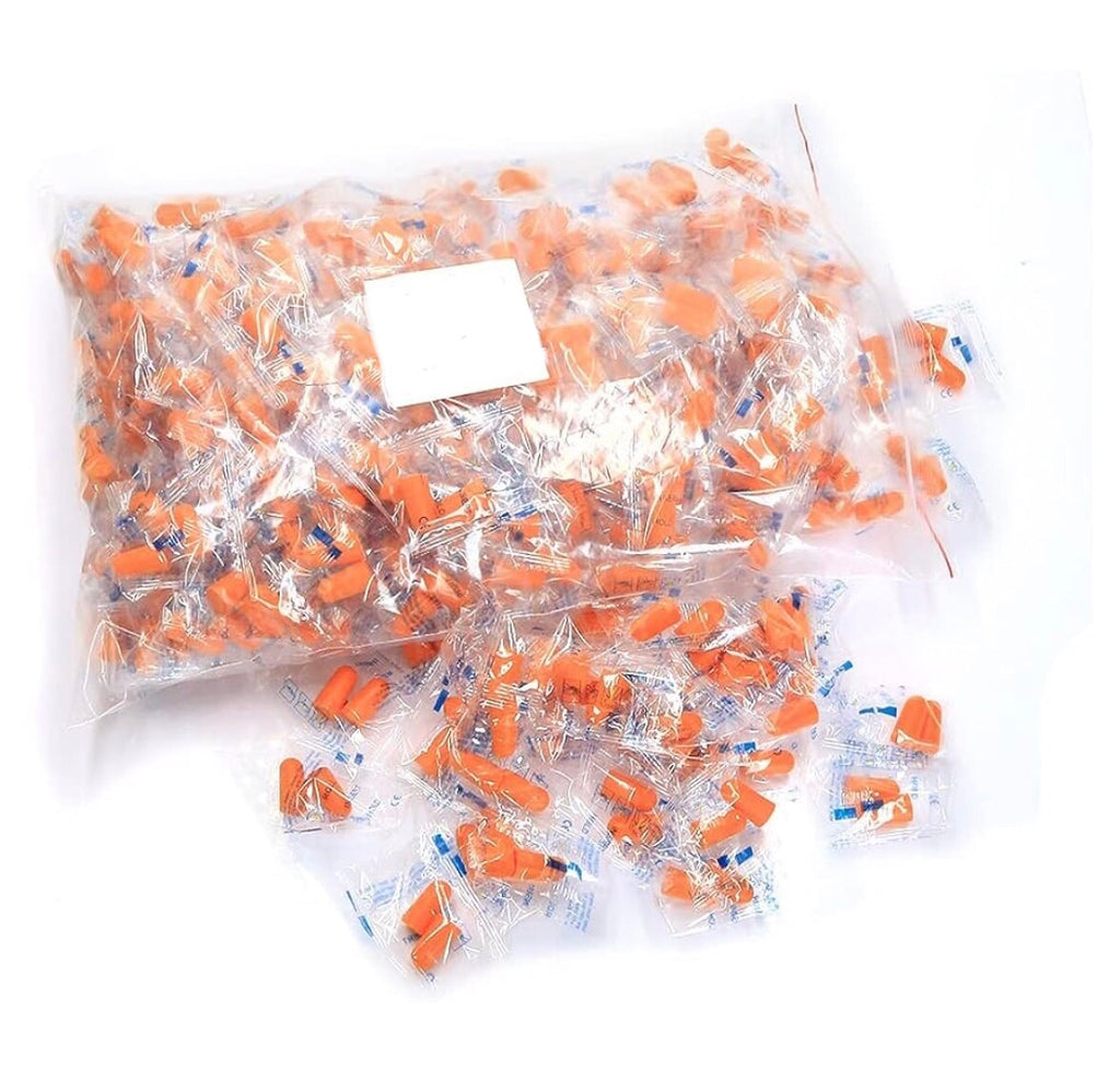 Individually wrapped Bulk ear plugs 50 pack.