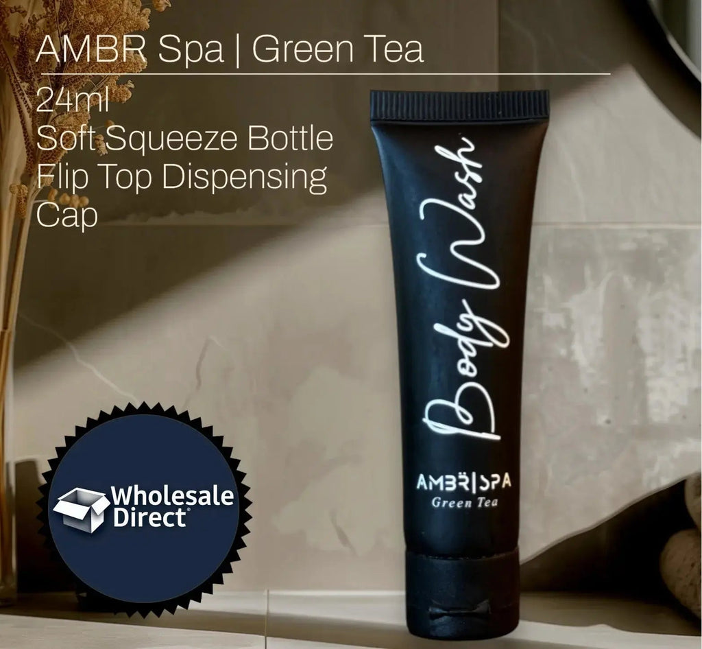 Hotel Sized Body Wash AMBR 50 pack - Branded Amenities by Custom Amenities Inc.