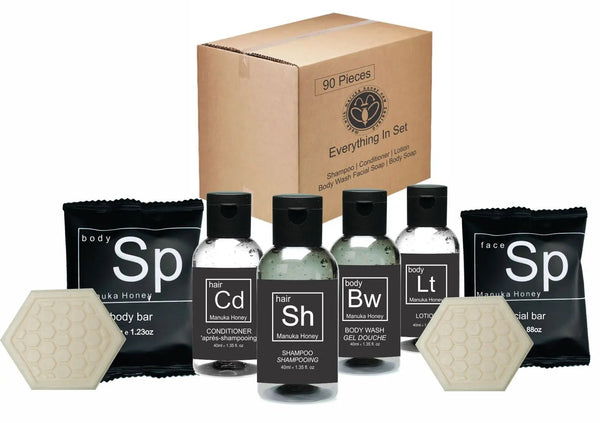 Vacation Rental Supplies Manuka Amenity Kit 15 - Branded Amenities by Custom Amenities Inc.